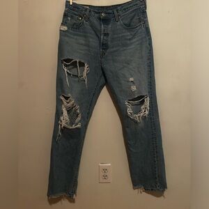 High Waisted Ripped Jeans